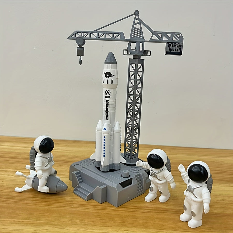 Space Launch Rocket Playset with Astronaut Figures and Push-Button Launch Feature - Cyprus