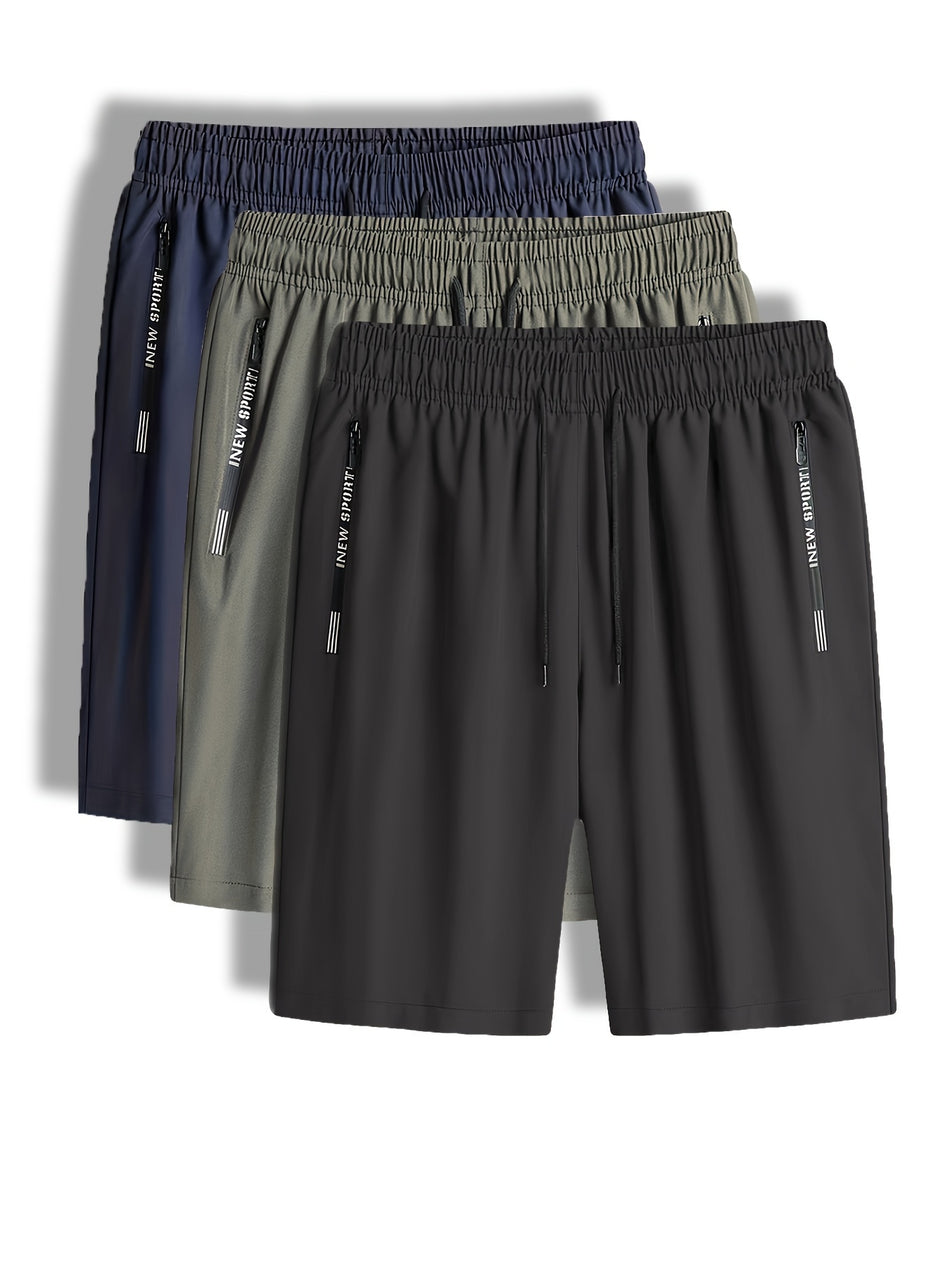 Men's Lightweight Drawstring Athletic Shorts 3-Pack - Cyprus