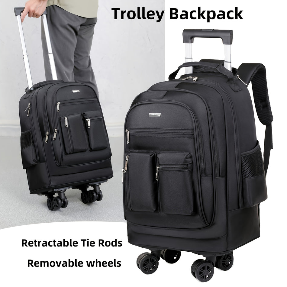 Foldable Large Capacity Trolley Backpack with Wheels - Cyprus