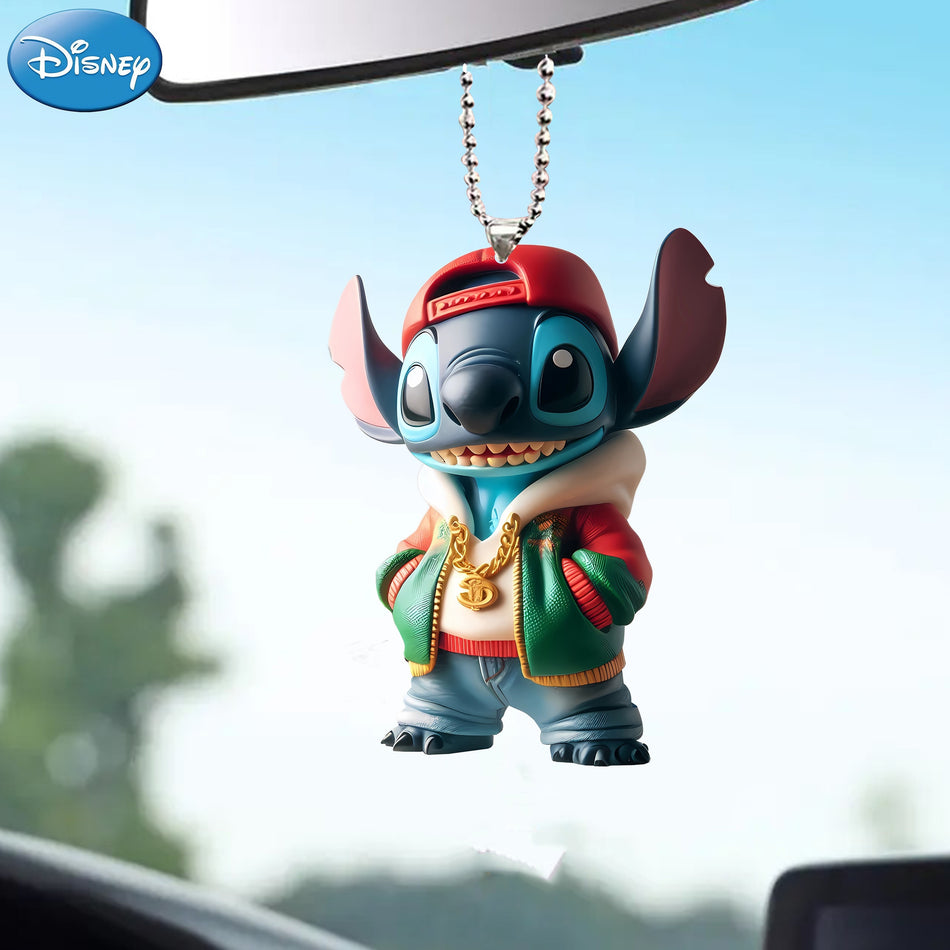 Lilo & Stitch Akrilik Kolye - Araba dikiz aynası, anahtarlık veya ev dekorasyonu için çok yönlü 2D cazibe - Kıbrıs