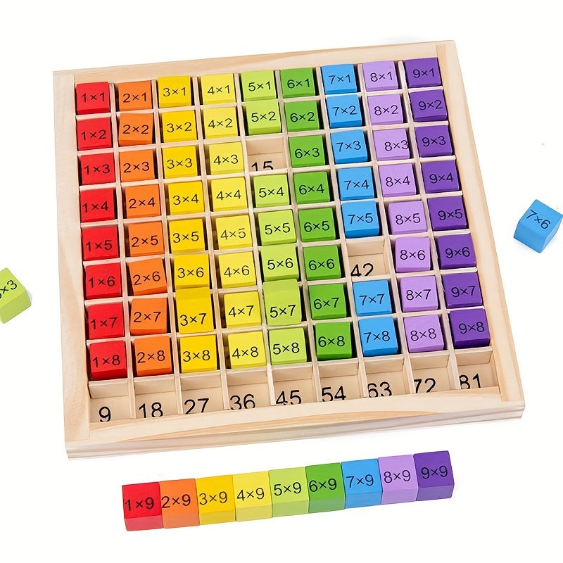 Wooden Multiplication Table Educational Toy for Early Learners