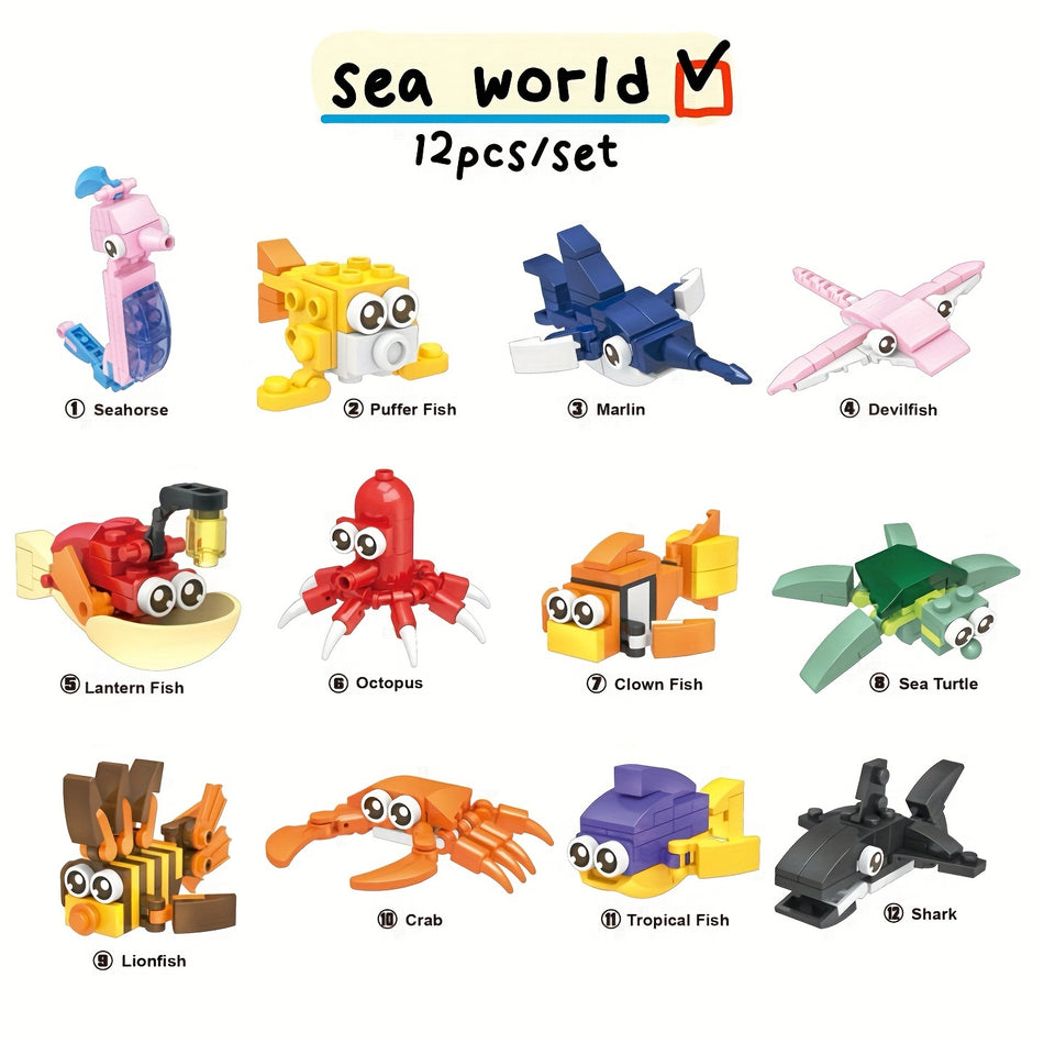 Sea Animal Building Blocks Set - Fun Educational Toy - Cyprus