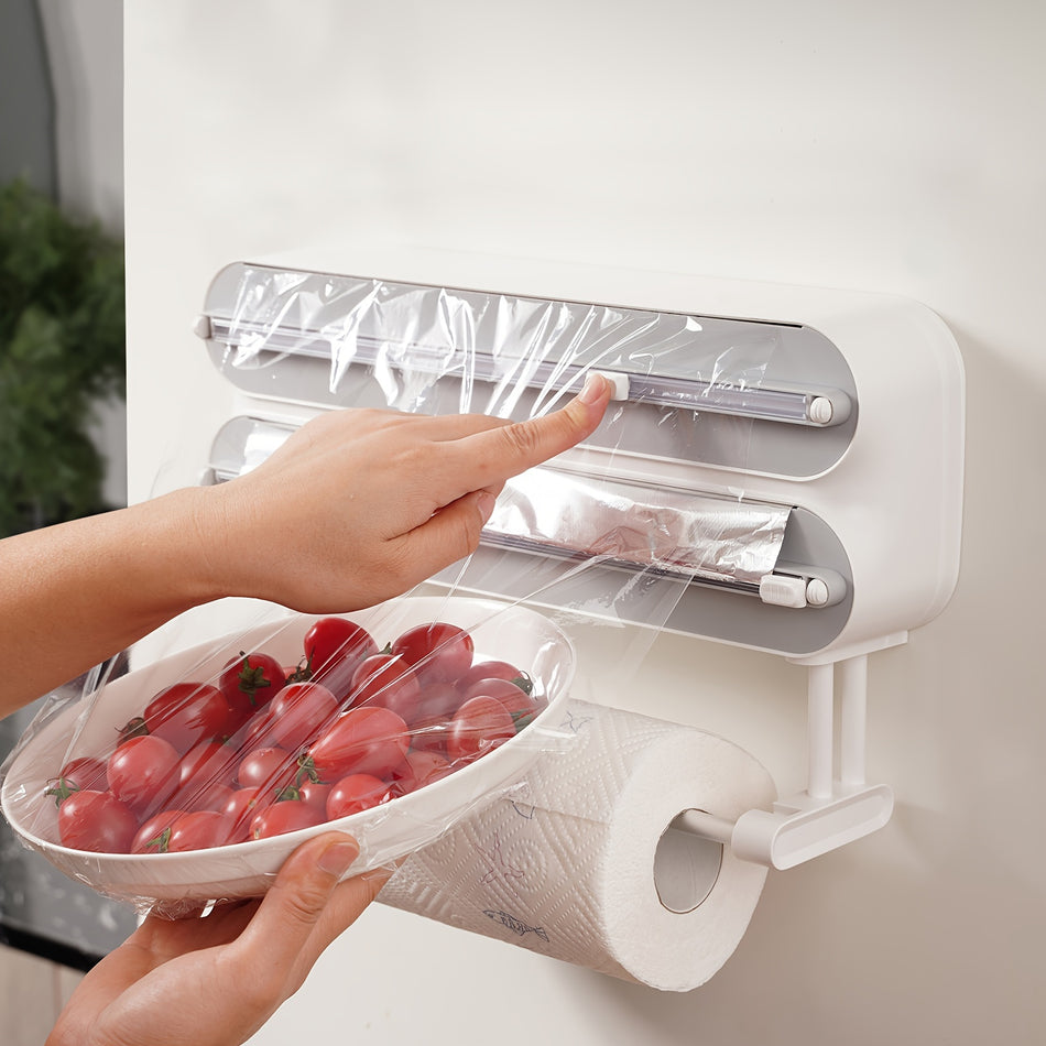 Effortless Plastic Wrap & Foil Dispenser - Ultimate Kitchen Organiser