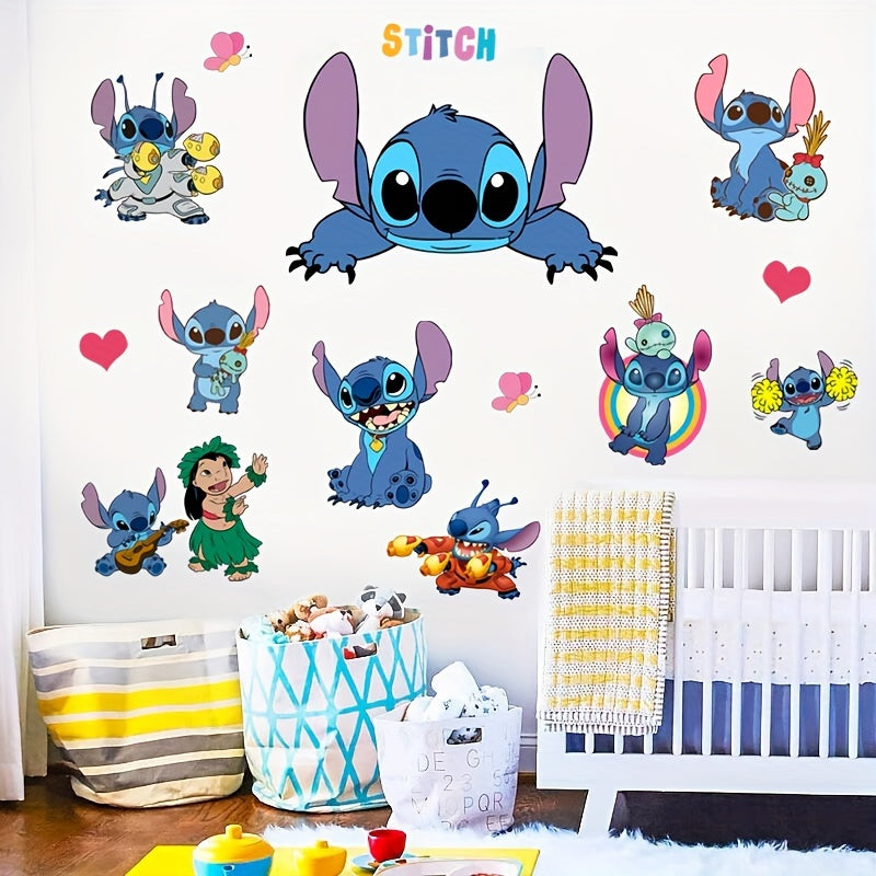 🔵 Χαριτωμένο Disney Stitch Cartoon Character Wall Decal - Κύπρος