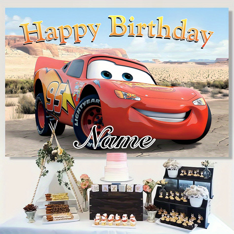 Disney Autos Lightning McQueen Wüstenrennen Alles Gute zum Geburtstag Hintergrund 