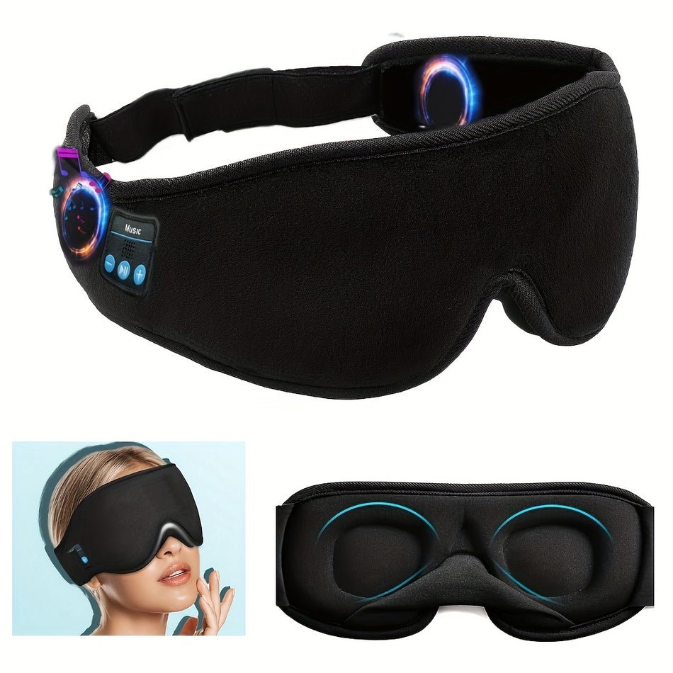 Wireless Rechargeable Sleep Mask - Full Blackout Comfort for Yoga & Naps