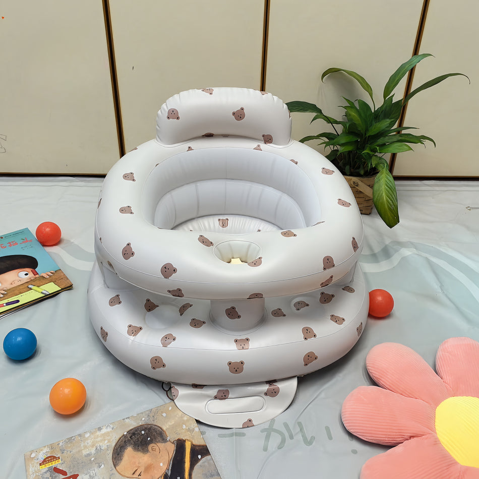 Comfort Inflatable Baby Seat & Sofa - Portable Support for Spinal Protection - Perfect for Bathtubs, Dining & Outdoor Use - Ages 0-6 - Item ID: LY194682