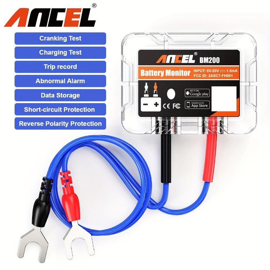 ANCEL BM200 12V Wireless Car Battery Tester & Lastanalysator für Lithium- und Blei-Säure-Batterien