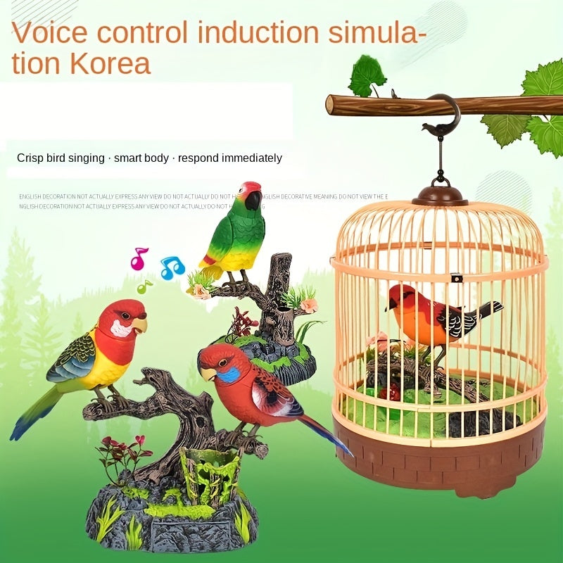 Interactive Voice-Activated Parrot Decoration & Toy - Cyprus