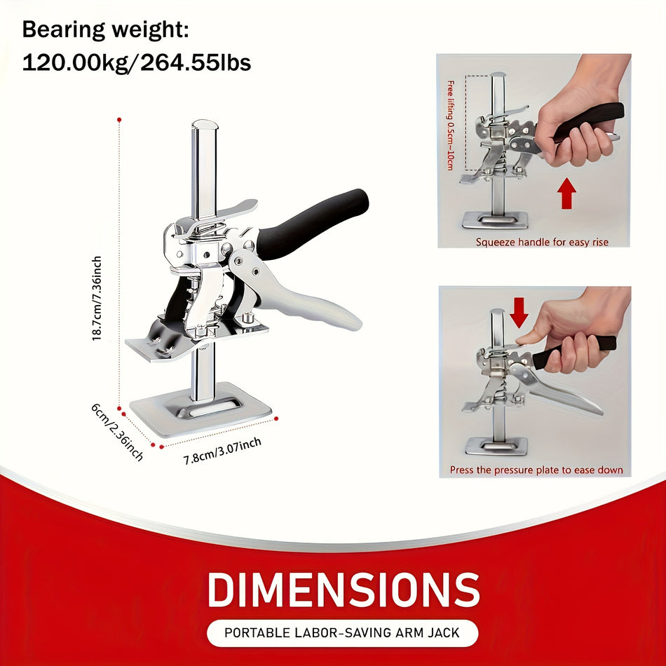 Jack de bras 2pcs robuste - outil réglable de 8 pouces pour l'installation de l'armoire et de la porte sans effort