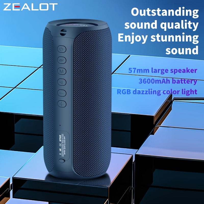 ZEALOT 20W Portable Wireless Subwoofer Speaker with HiFi Sound & 16 Hour Battery Life