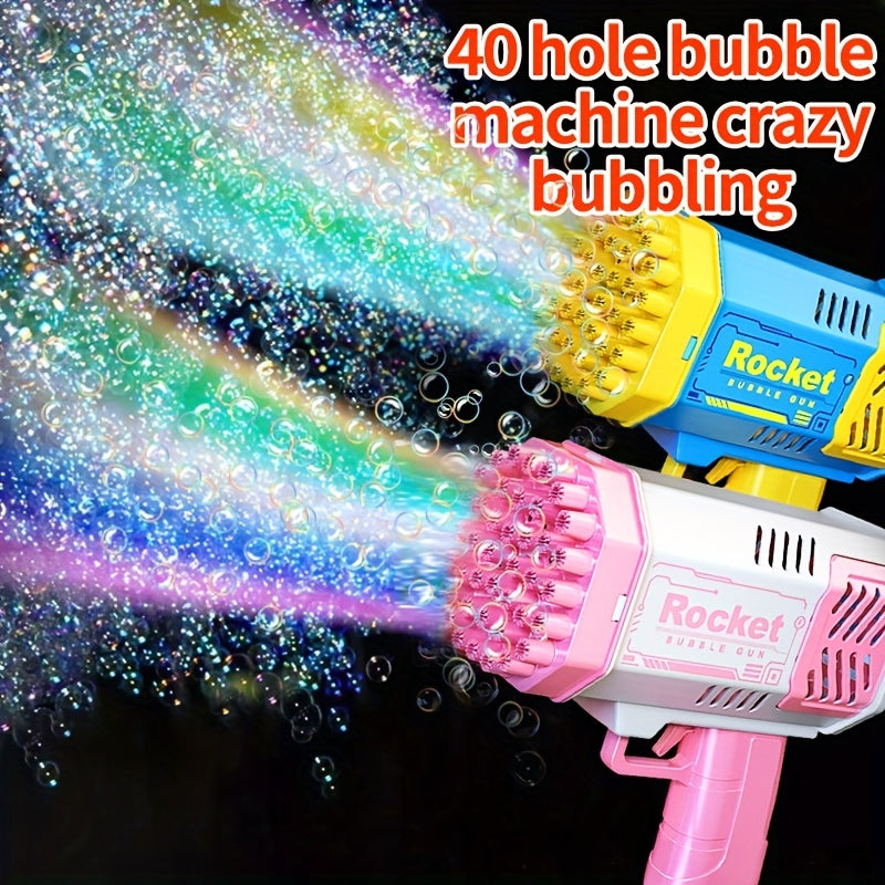 Electric Gatling Bubble Gun Toy with LED Light - Cyprus