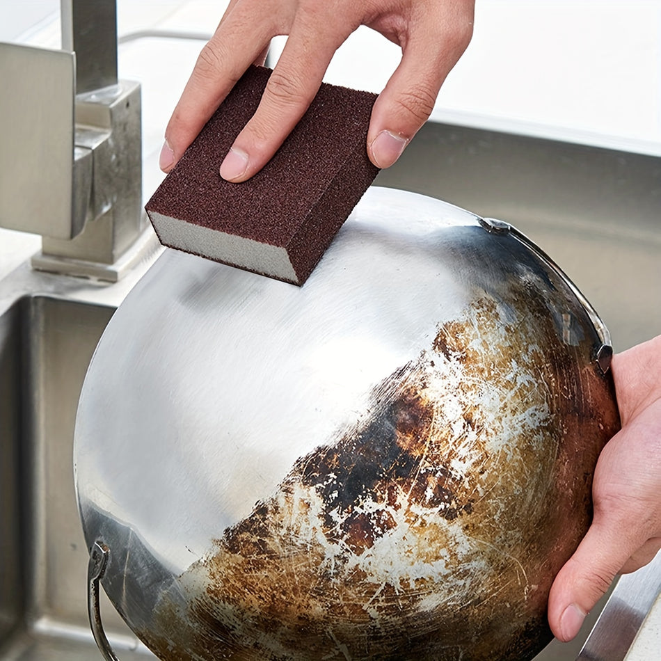 Diamond Sand Sponge Scrubber for Effortless Pot and Pan Cleaning