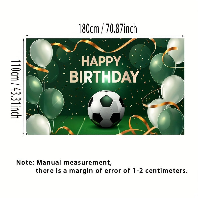 🔵 Football Theme Happy Birthday Background Cloth - Cyprus