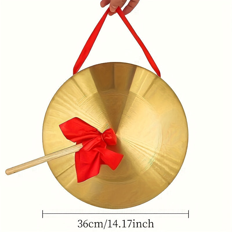 35.99cm Brass Chinese New Year Percussion Gong with Carrying Case - Cyprus