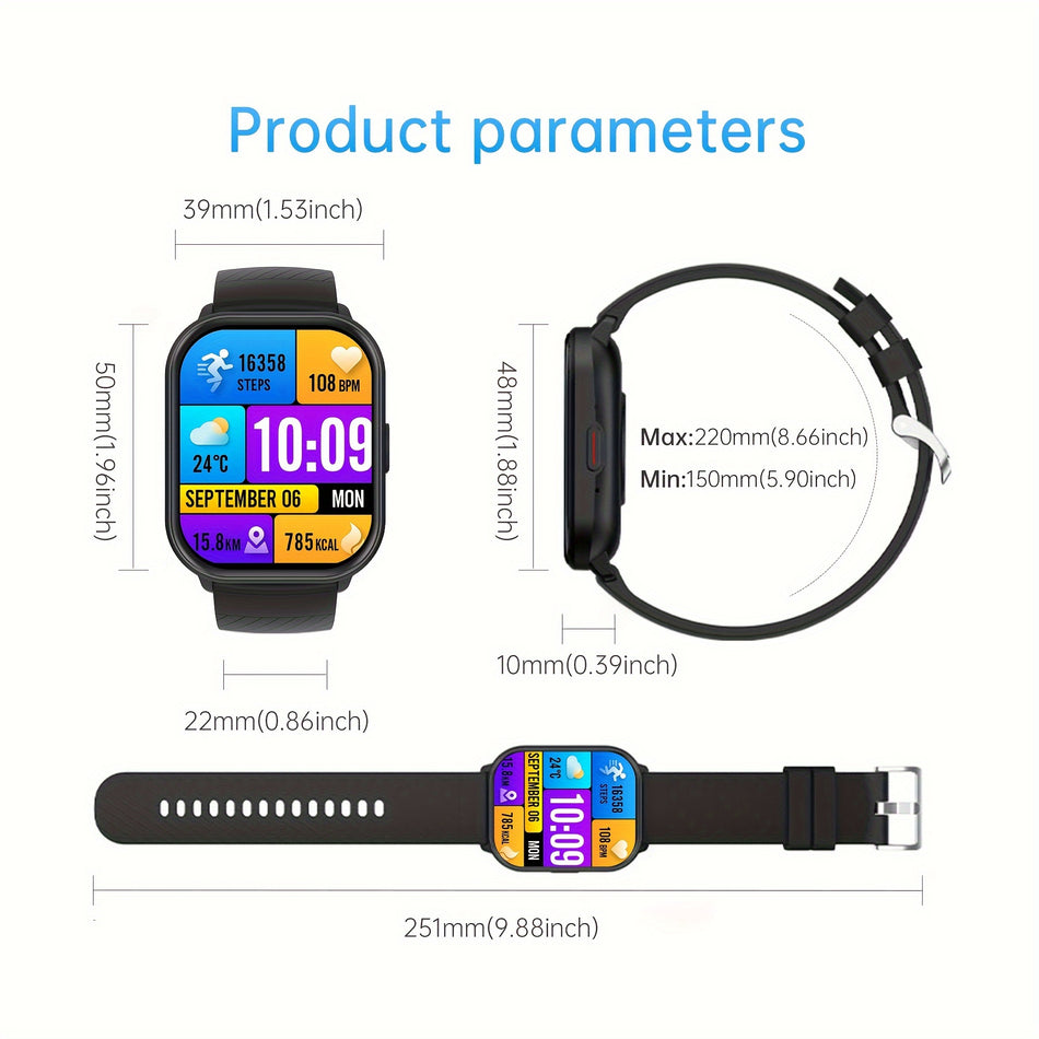 2024 Smartwatch with HD Display, IP68 Waterproof, and 100+ Sports Modes - Cyprus