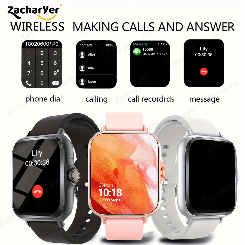 Zacharyer Smart Watch (Cevap/Makin Arama) Kadın Erkekler, Android/İPhone - Kıbrıs