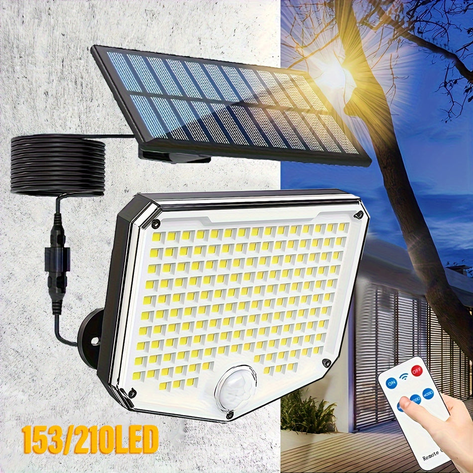 Ayarlanabilir 210 LED Güneş Güvenliği Işığı + Hareket Sensörü - Enerji Verimli Açık Güvenlik Çözümü - Kıbrıs