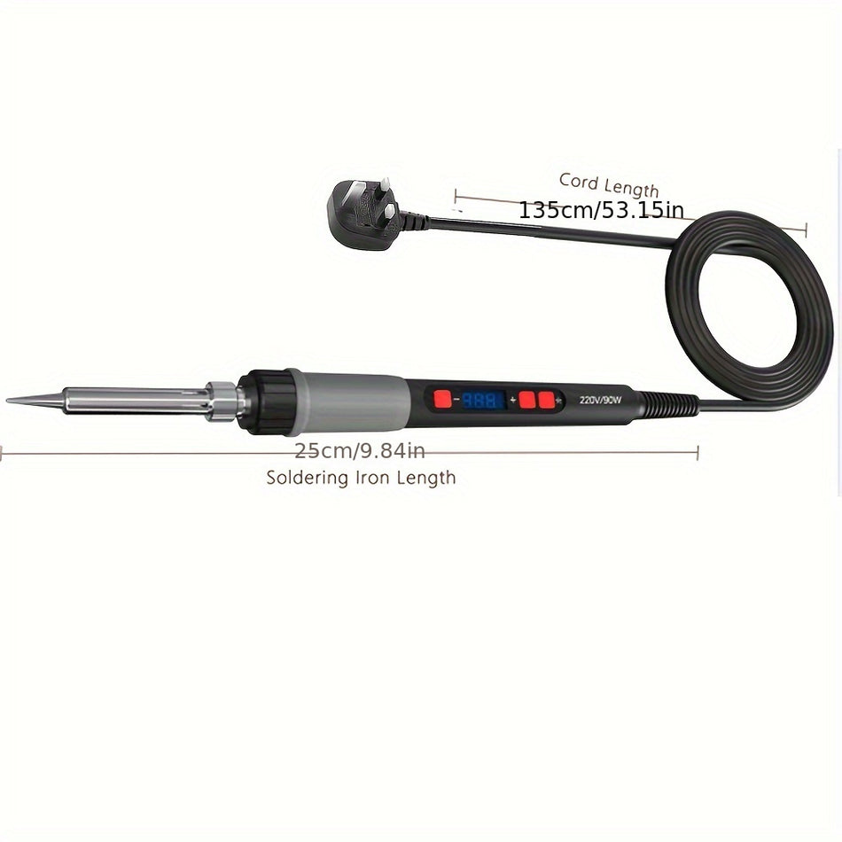 ILIBILIB 90W LCD Digital Soldering Iron Kit with Adjustable Temperature & Accessories