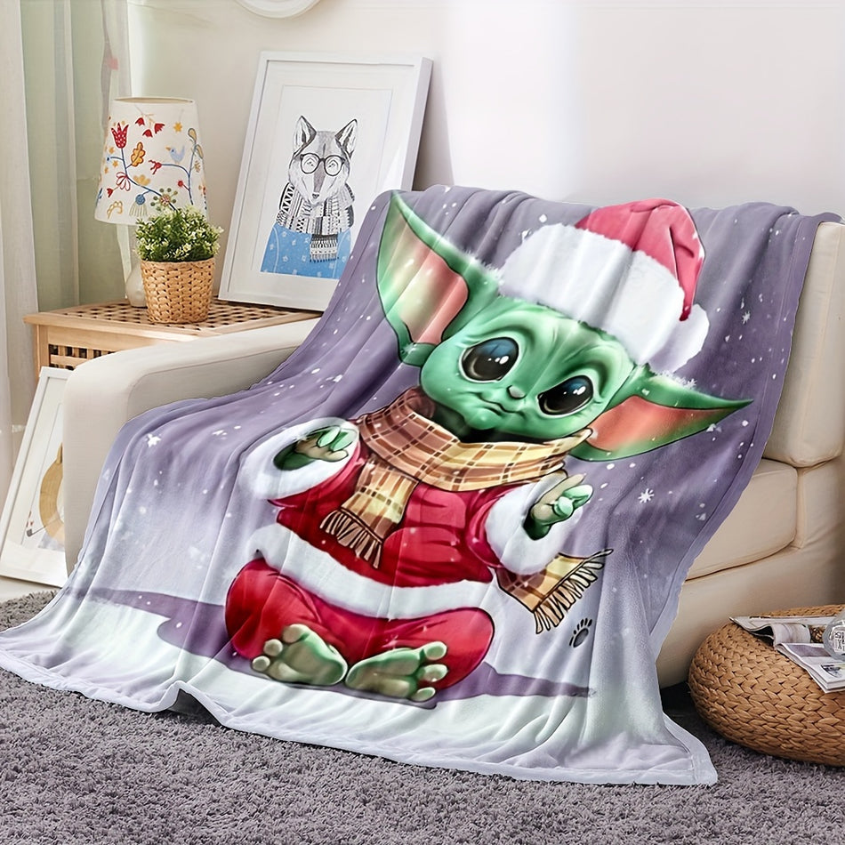 Yoda Super Soft Flannel Lightweight Sofa Blanket for Home Decor 🪐