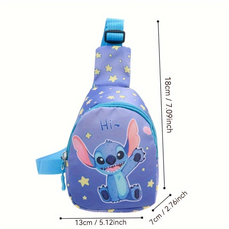 Anime-Inspired Nylon Crossbody Bag with Spiderman, Stitch, & Stars Hollow Characters - Cyprus