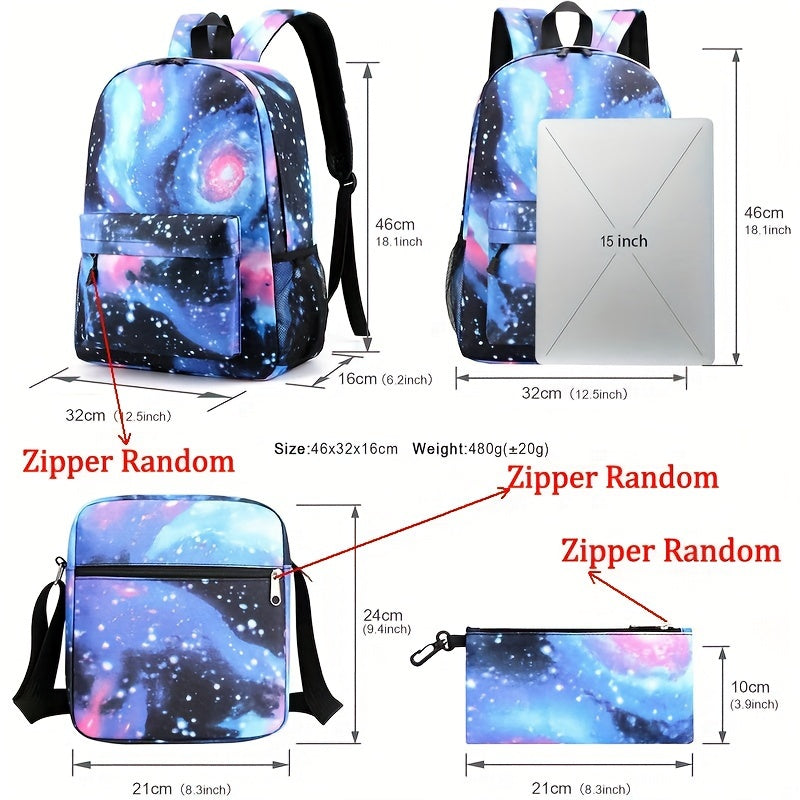 Nummer Star Print Travel & Student School Bags Set - Zypern