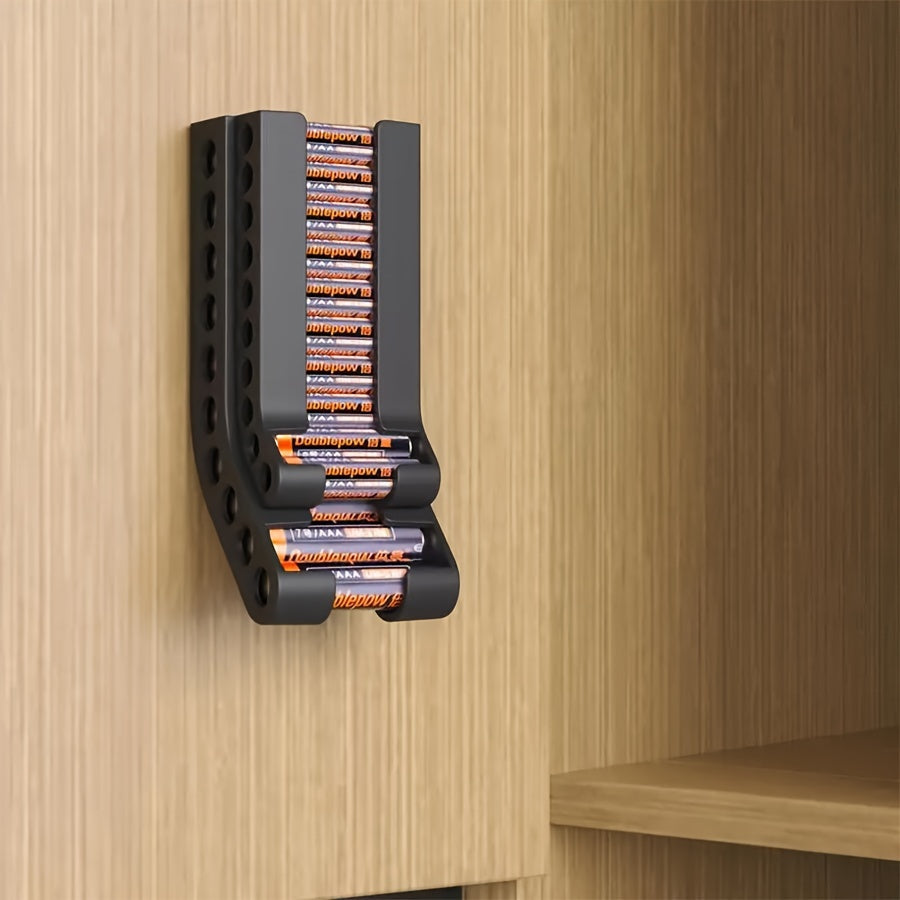 AA & AAA Battery Storage Organizer with Wall Holder - Cyprus