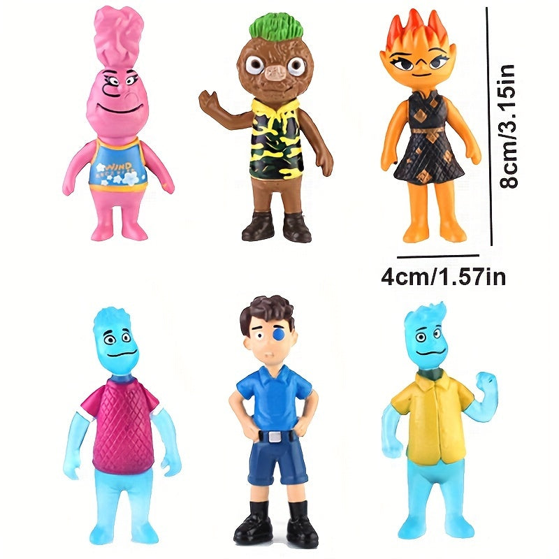 Flame & Stitch Collectible Figurine Set - PVC -Schreibtischdekor für Feiertage & zu Hause - Zypern