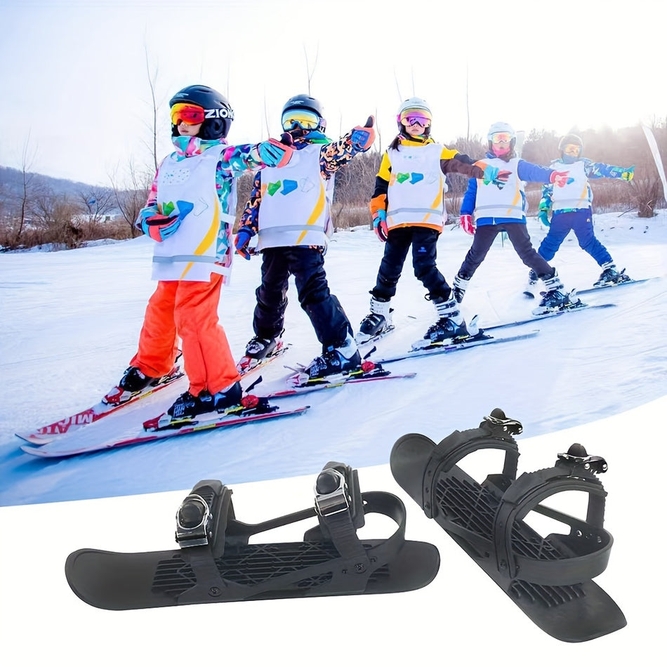 Adult Ski Board Shoes + Gloves + Goggles + Storage Bag Four-piece Set Mini Ski and Ice Skating Shoes, Adjustable Mini Ski Sled, Small Ski Board, Sports Ski Boot Set