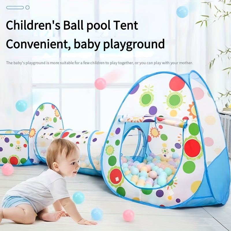 Children's Indoor Ball Pool Tent with Tunnel - Baby Crawl & Shooting Game Park Toy House - Cyprus