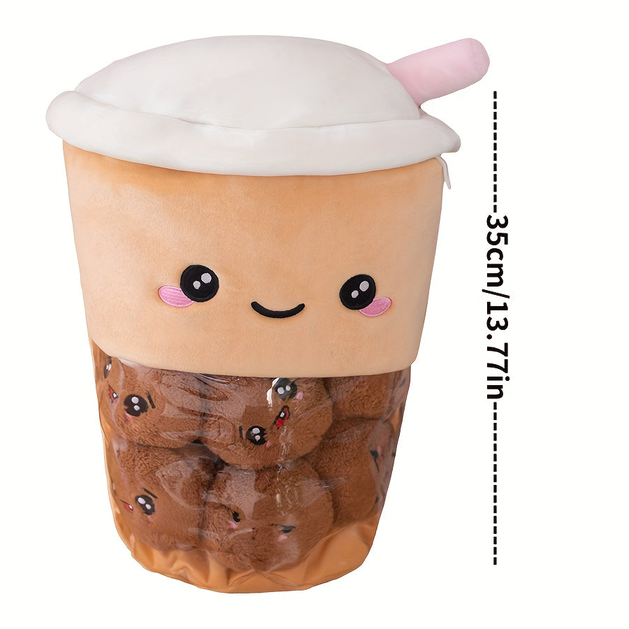 Süße Plüsch Boba Bubble Tea Puppe - weiches Kawaii -Kissen für alle Gelegenheiten