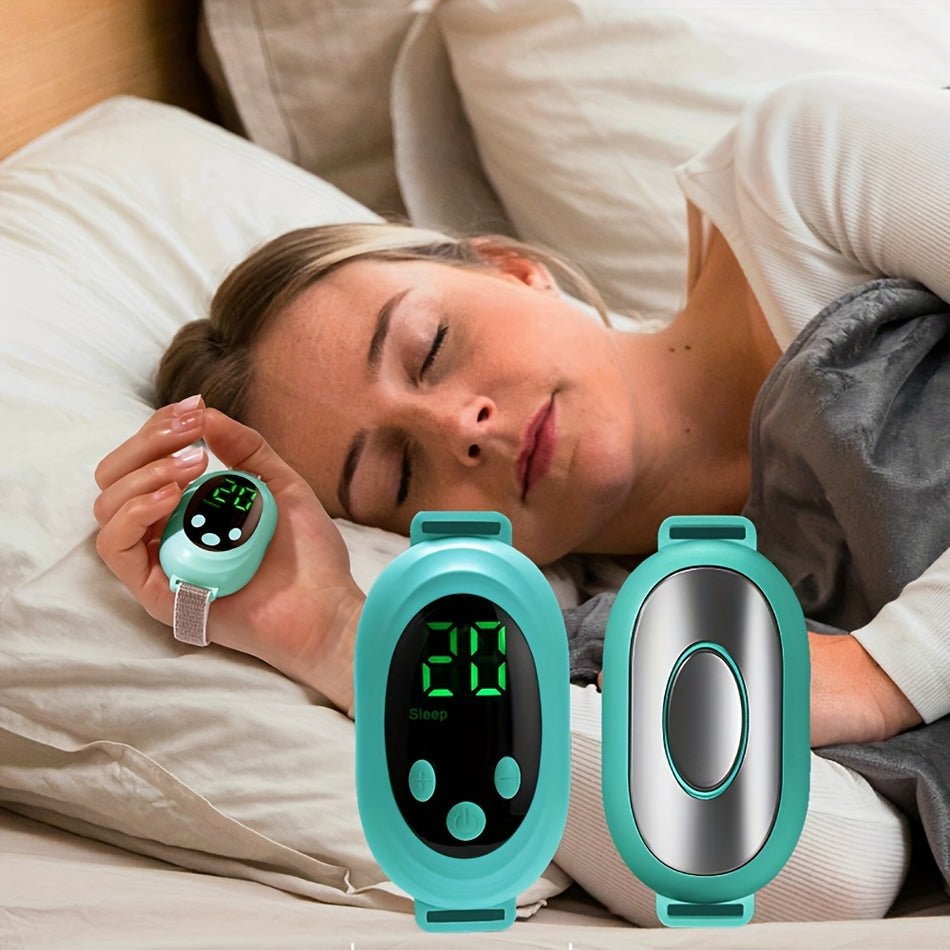 Portable USB Rechargeable Sleep Aid Device with Adjustable Strap