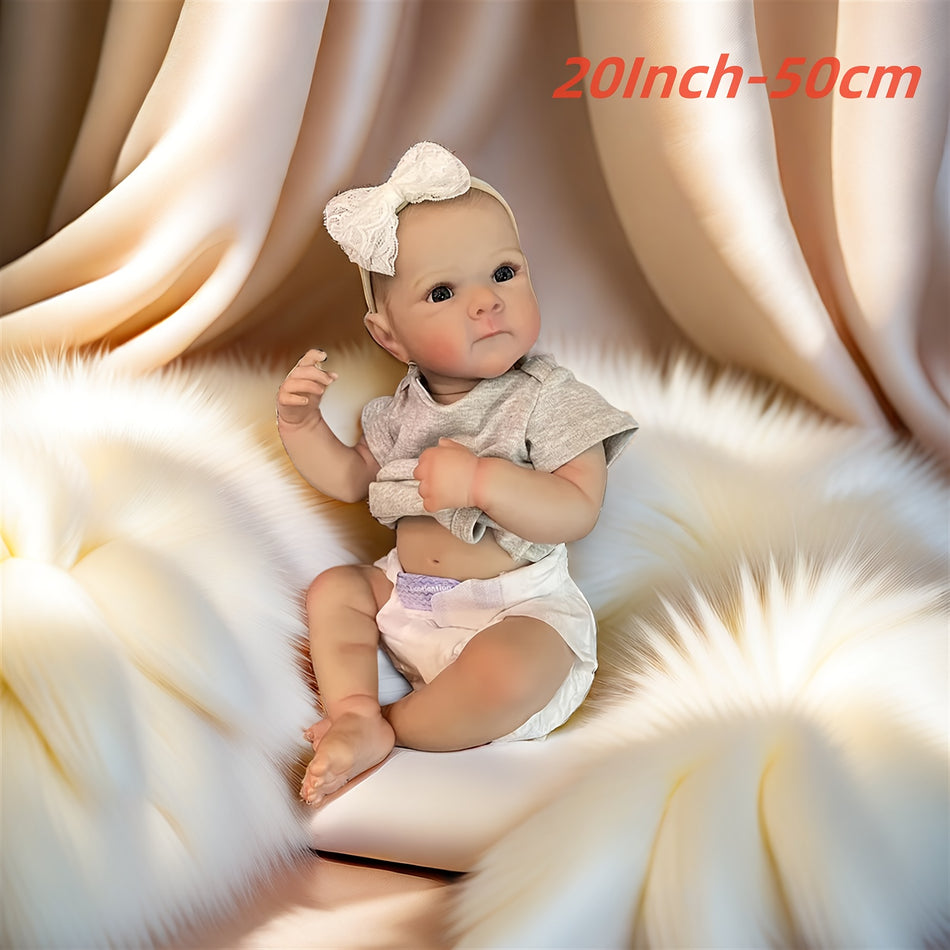 20-inch Adorable Bettie Vinyl Baby Doll - Hand-Painted, Waterproof, Handmade Lifelike Reborn Bebe Doll for Ages 3-6 - Cyprus