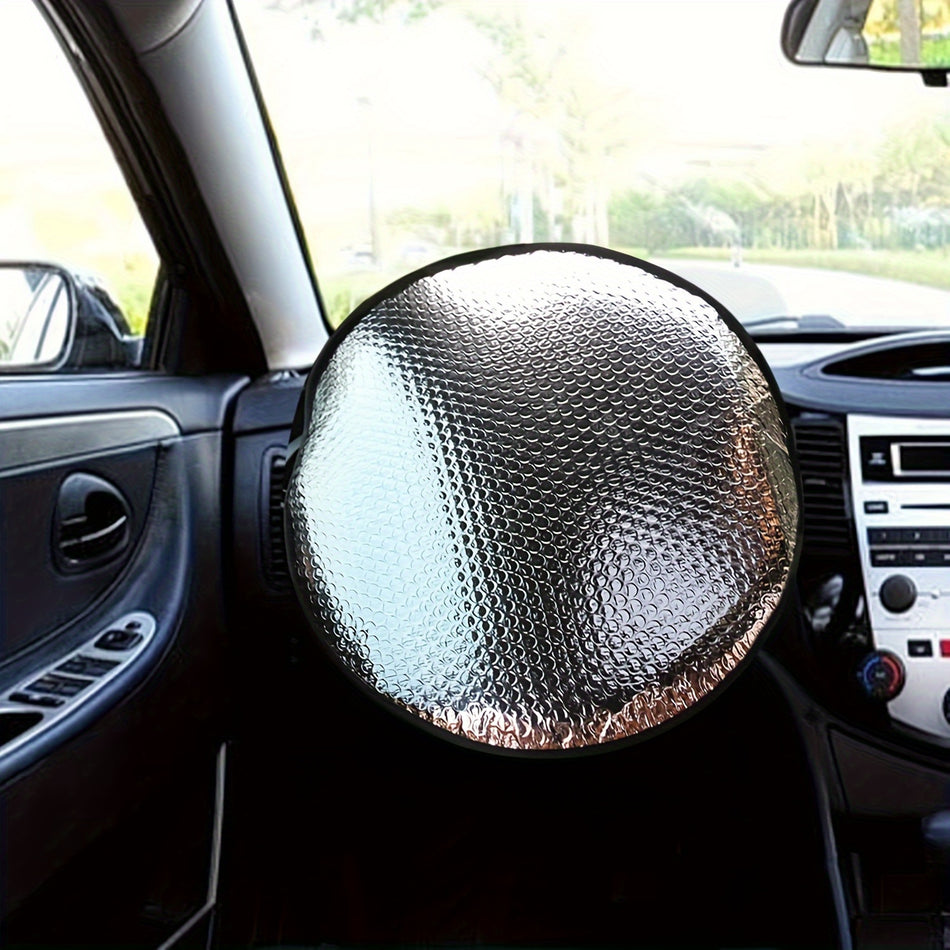 Cyprus Steering Wheel Sun Shade Cover - UV Protection for SUVs, Trucks, Vans