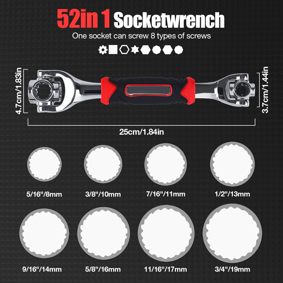 TEMPS DETIR 52-In-1 Double-headed Wrench Set - Ultimate Versatility and Durability - Cyprus