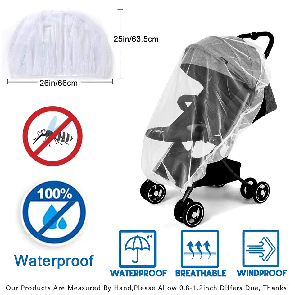 Durable Baby Stroller Mosquito Net - Perfect for Strollers, Bassinets, Cradles, Playards, and More! 🦟