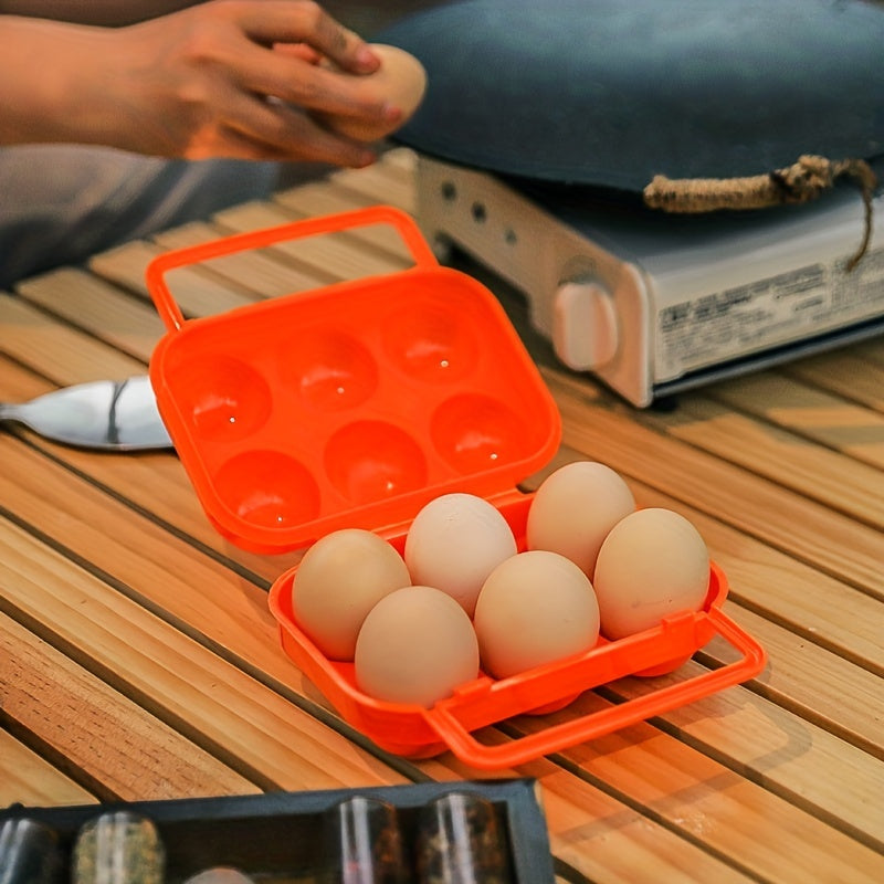 Portable 6-Grid Egg Box - Durable Storage Solution for Home and Travel