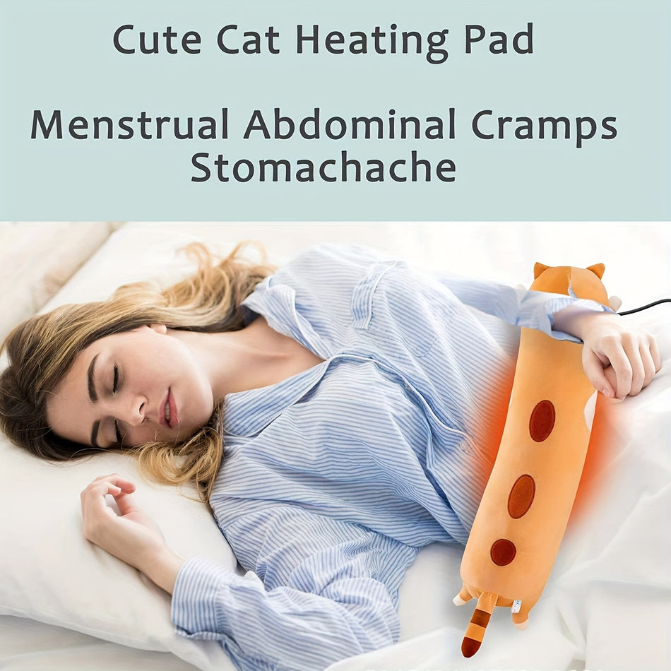 Cat-Shaped USB Heating Pad with 5 Temperature Settings and Timer - Cyprus