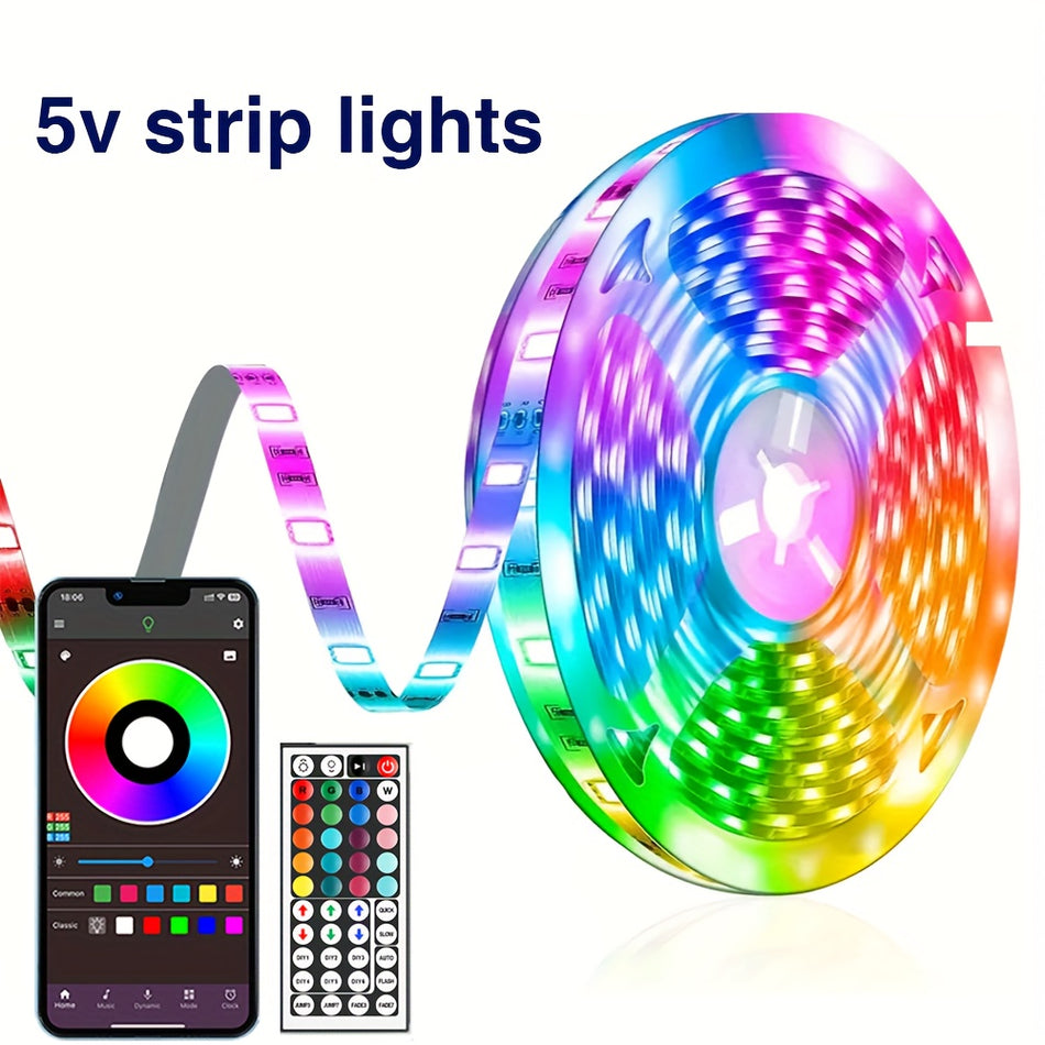 44-Key USB LED Light Strip with App Control for Trendy Home and Party Decoration