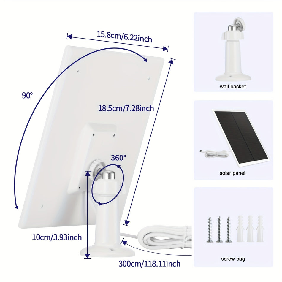 6W Solarpanel -Ladegerät mit einstellbarer Halterung und IP66 -Bewertung für den Außenbereich