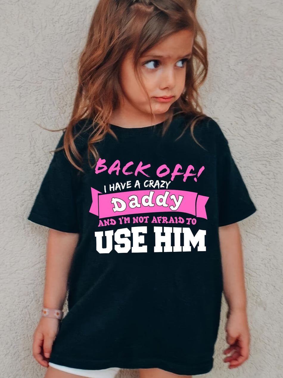 Футболка для девочек - Crazy Daddy Print Crew For For Girls - Кипр