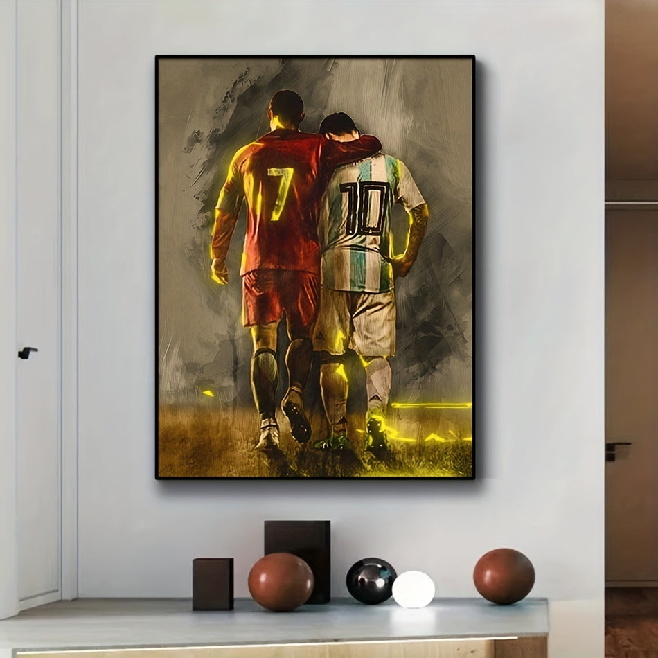 Football Star Modern Art Canvas Poster - Ideal Gift For Bedroom - Wall Decor - Room Decoration - Cyprus