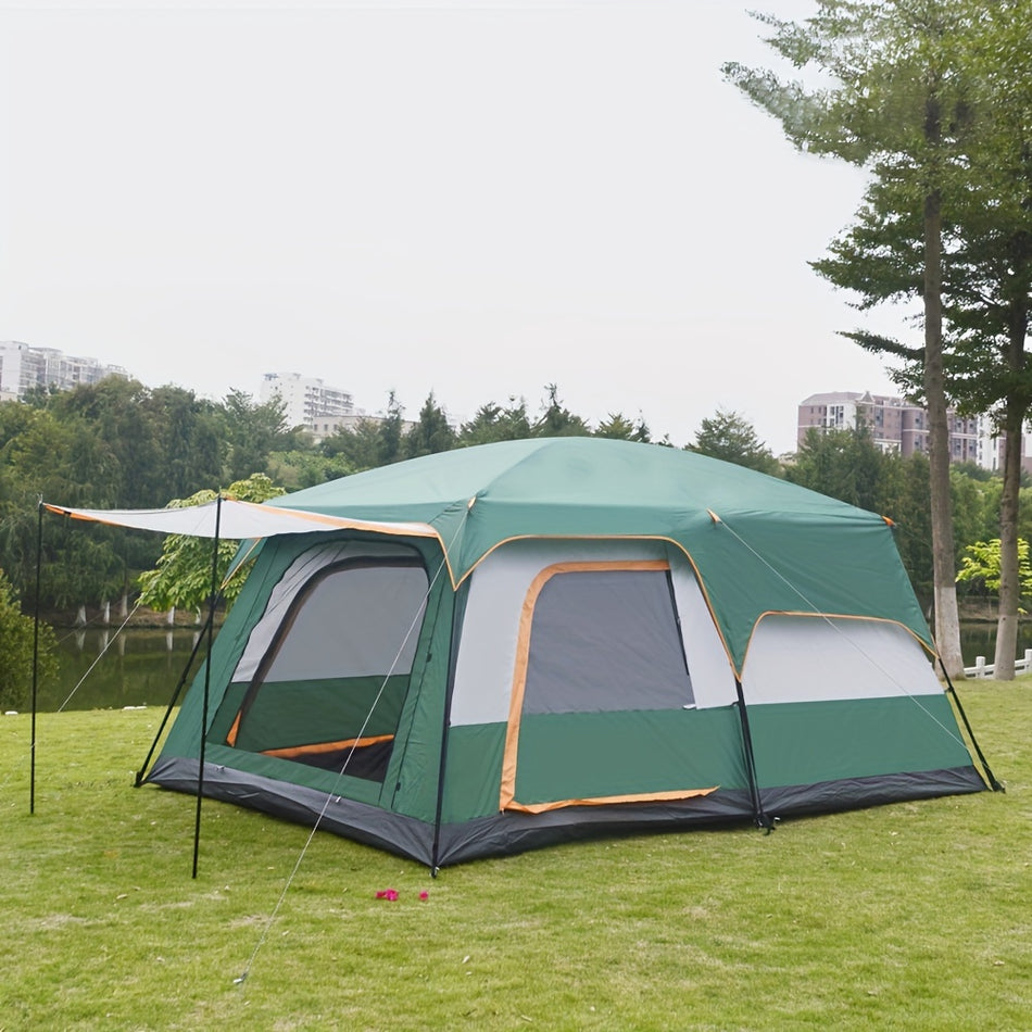 Spacious 3-Room 6-Person Camping Tent with 3 Windows - Waterproof & Stable - Cyprus