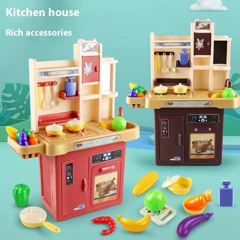 Kids' Play Kitchen Set - Pretend Cooking & Food Sorting Toy with Fruits and Vegetables - Ideal Christmas or Birthday Gift for Ages 3-6 - Cyprus