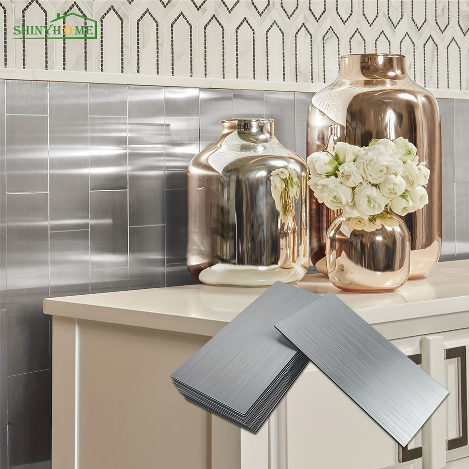 Shinyhome Metallic 3D Peel and Stick Wall Panels