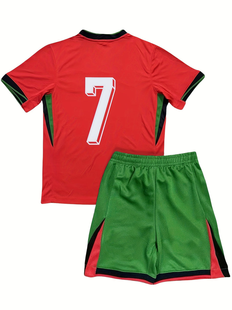 #7 Soccer Jersey And Shorts Boys Set - Cyprus