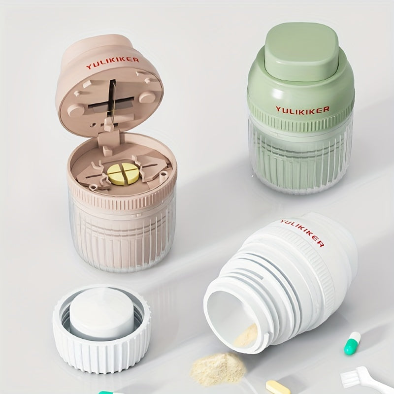 Precision Pill Cutter & Grinder with Sealed Storage