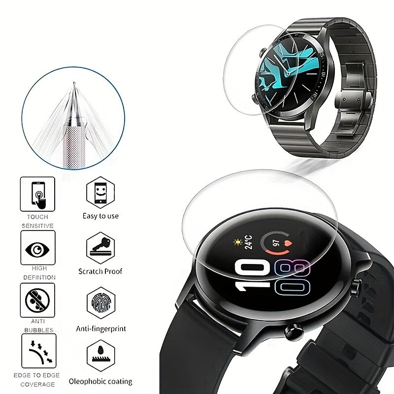 High-Quality Hydrogel Watch Screen Protector Film - Choose Your Size 28mm-47mm - Cyprus