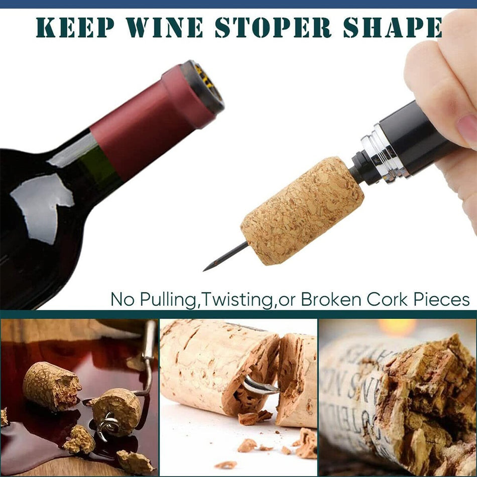 Stainless Steel Wine Bottle Opener with Foil Cutter - Safe & Portable - Ideal for Kitchen, Bar, Picnic - Cyprus