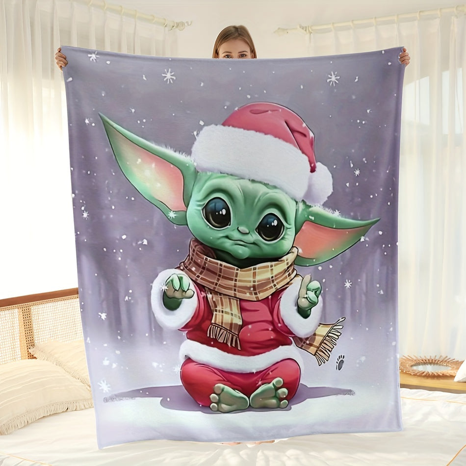 Yoda Super Soft Flannel Lightweight Sofa Blanket for Home Decor 🪐